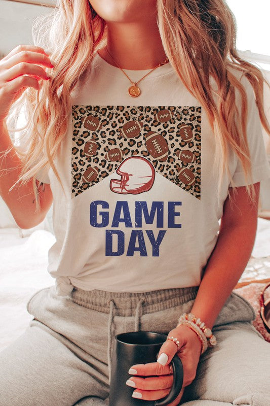 LEOPARD FOOTBALL GAME DAY GRAPHIC TEE