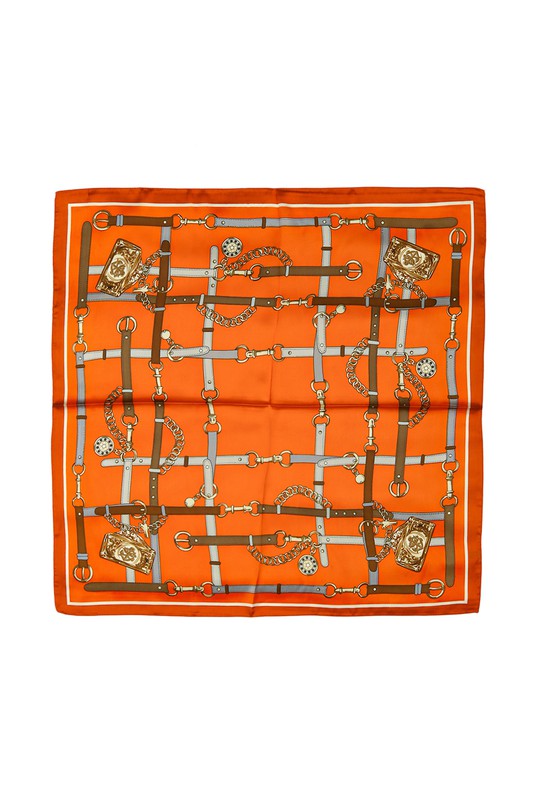 Belt And Chain Print Bandana