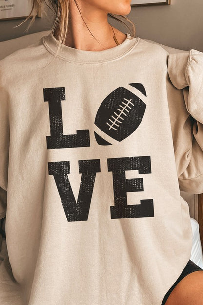 FOOTBALL LOVE GRAPHIC SWEATSHIRT