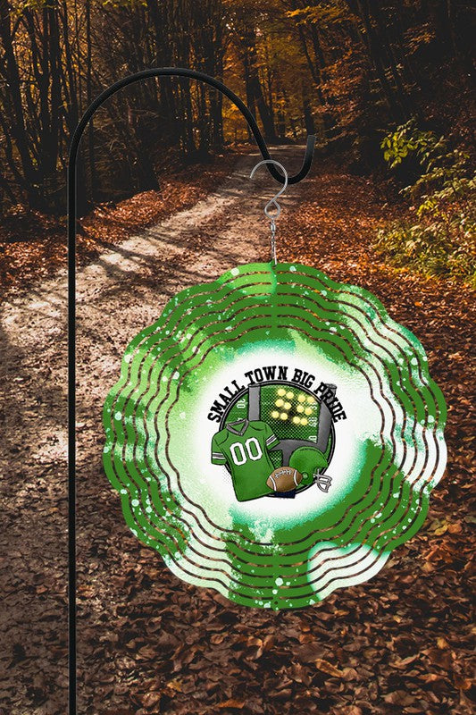 Green Small Town Big Pride Fall Wind Spinner