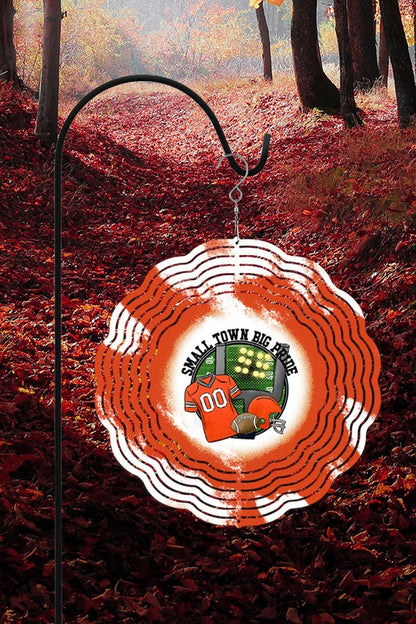 Orange Small Town Big Pride Fall Wind Spinner