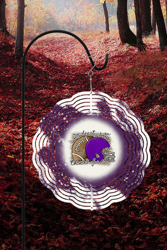 Purple My Heart is on that Field Wind Spinner