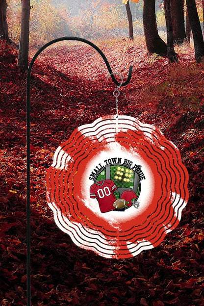 Red Small Town Big Pride Fall Wind Spinner