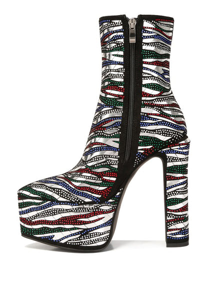 Cartier Pattern Embellishment Platform Boots