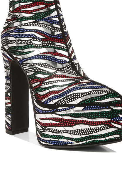 Cartier Pattern Embellishment Platform Boots