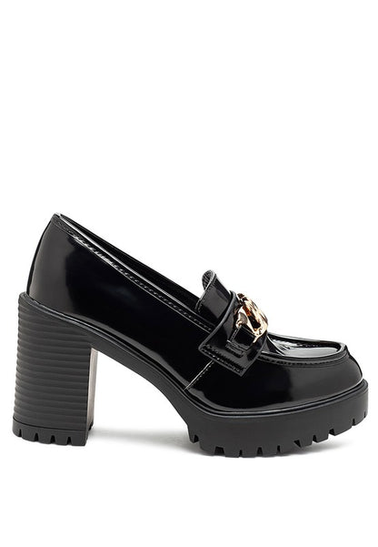 Sachs Block Heeled Chunky Loafers