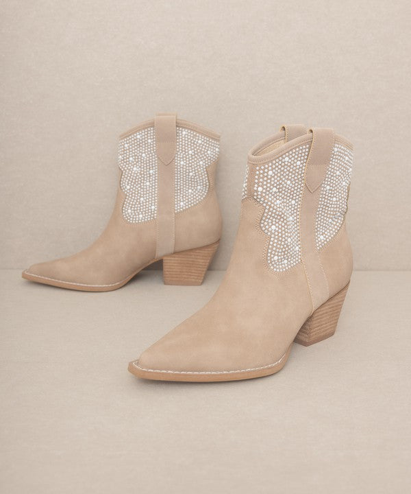 OASIS SOCIETY Cannes - Pearl Studded Western Boots