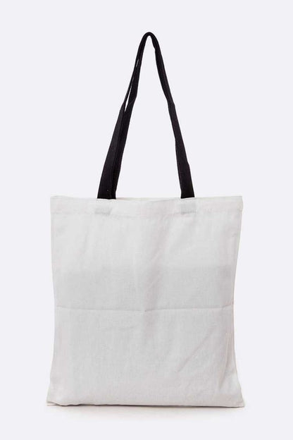 Dotted Print Cotton Canvas Eco Tote