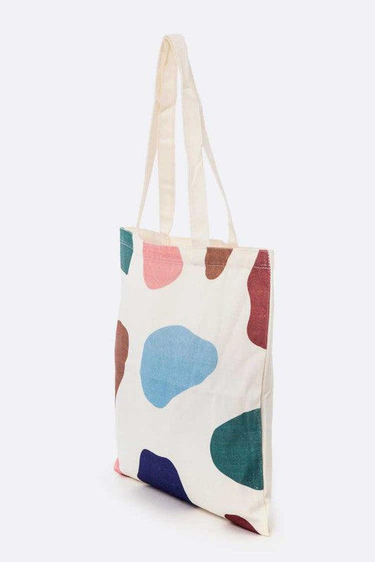 Mix Spot Print Cotton Canvas Eco Tote