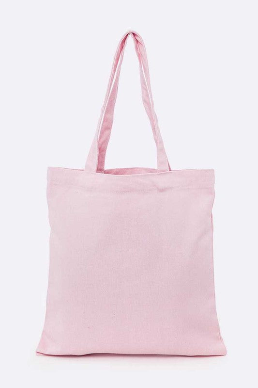 Large Sequins Eye Patch Canvas Tote