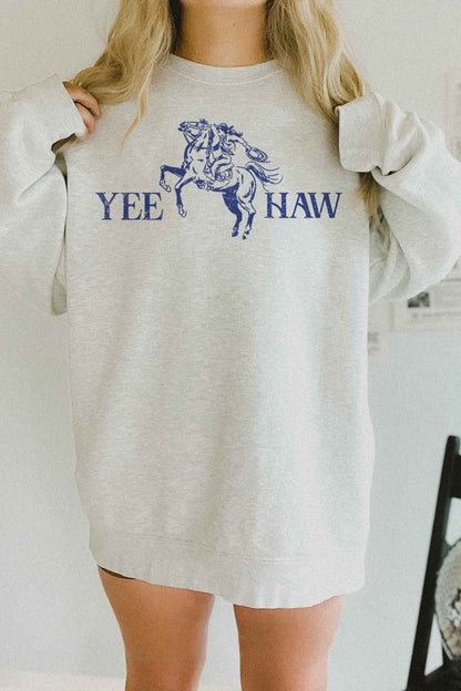 YEE HAW WESTERN COUNTRY OVERSIZED SWEATSHIRT