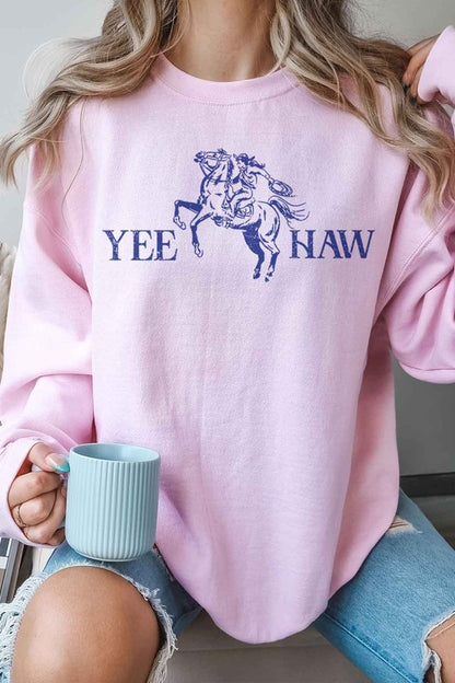 YEE HAW WESTERN COUNTRY OVERSIZED SWEATSHIRT