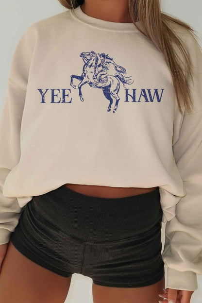 YEE HAW WESTERN COUNTRY OVERSIZED SWEATSHIRT