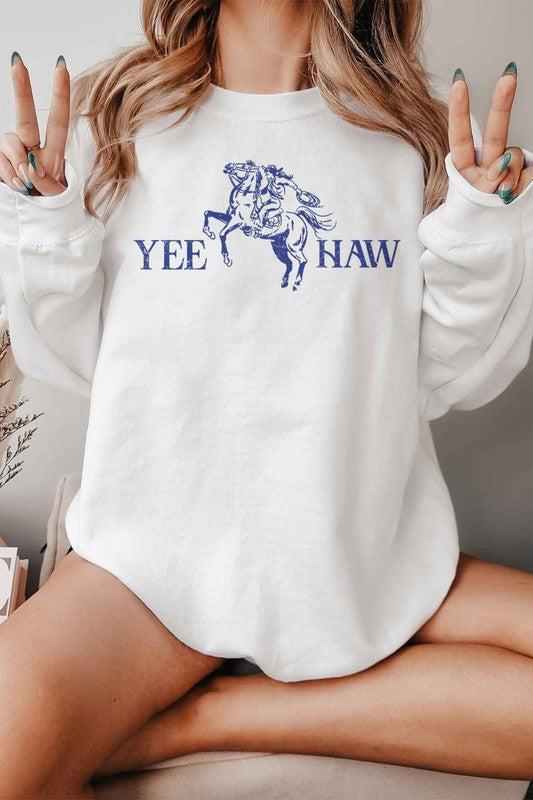 YEE HAW WESTERN COUNTRY GRAPHIC SWEATSHIRT