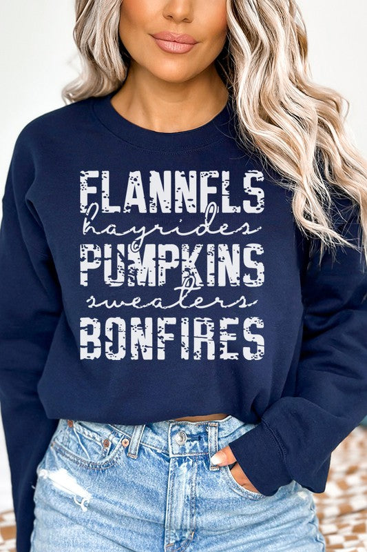 Distressed Flannels Hayrides Fall Sweatshirt