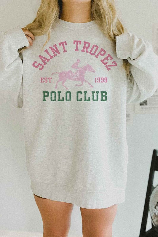 SAINT TROPEZ POLO CLUB OVERSIZED SWEATSHIRT