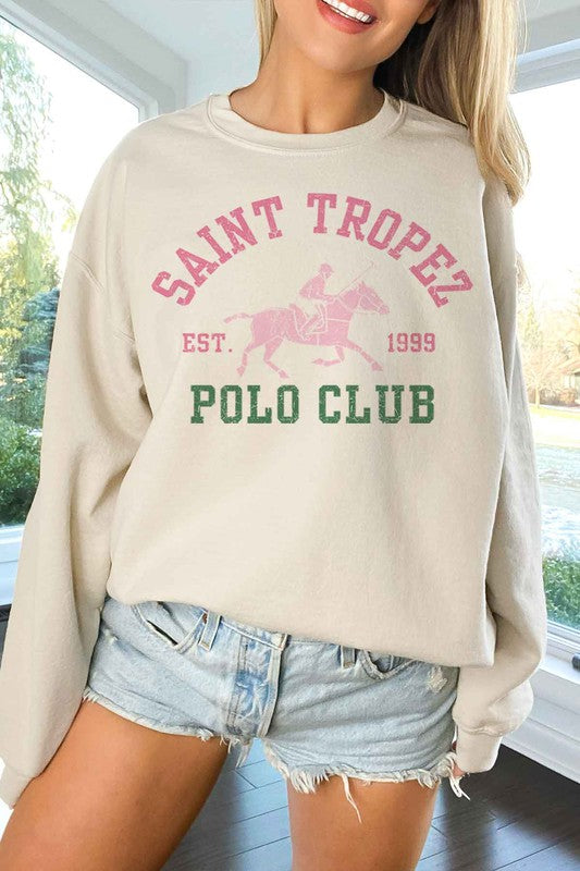 SAINT TROPEZ POLO CLUB OVERSIZED SWEATSHIRT