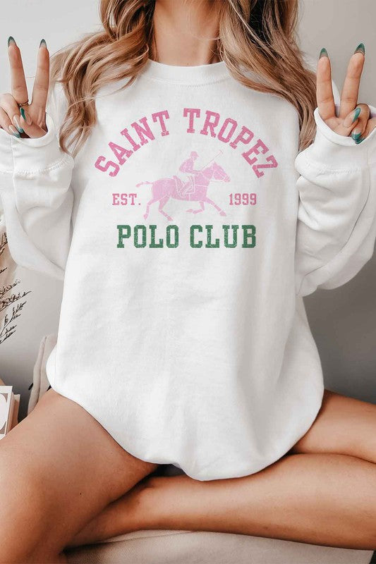 SAINT TROPEZ POLO CLUB GRAPHIC SWEATSHIRT