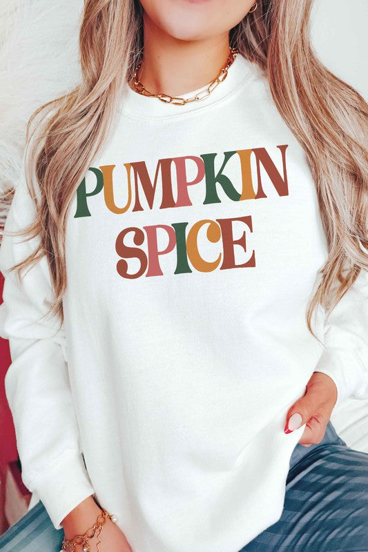 PUMPKIN SPICE GRAPHIC SWEATSHIRT