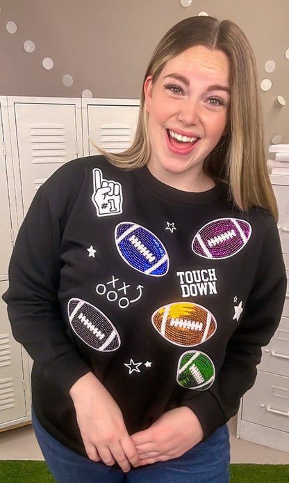 Football Sparkle Sweatshirt