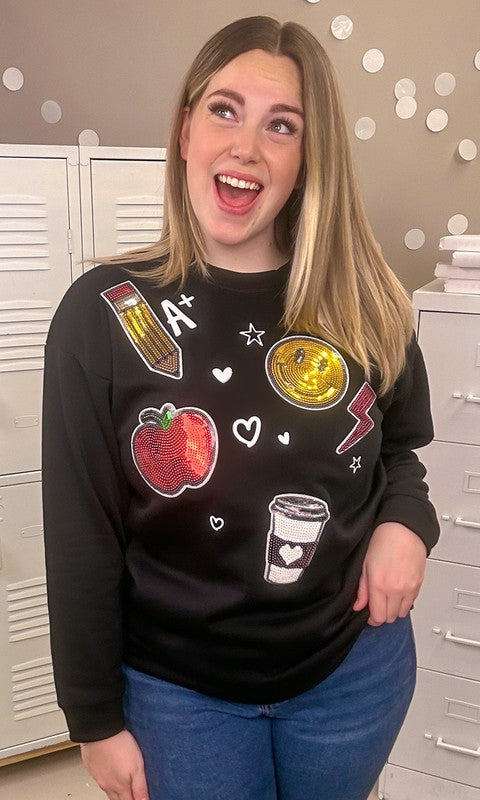 Teacher Sparkle Sweatshirt