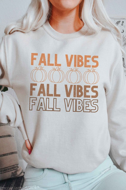 FALL VIBES PUMPKINS GRAPHIC SWEATSHIRT