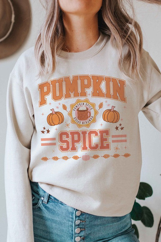 PUMPKIN SPICE GRAPHIC SWEATSHIRT