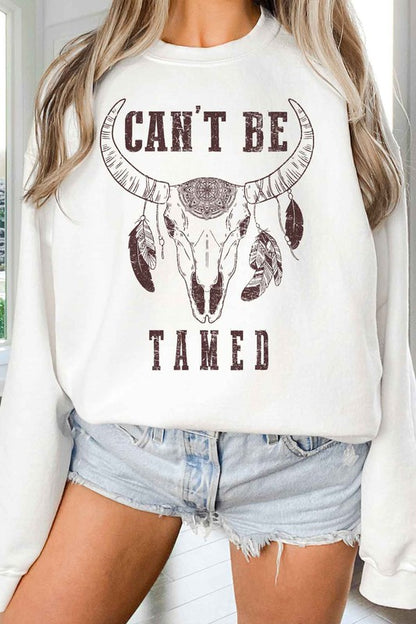 CANT BE TAMED CATTLE OVERSIZED SWEATSHIRT