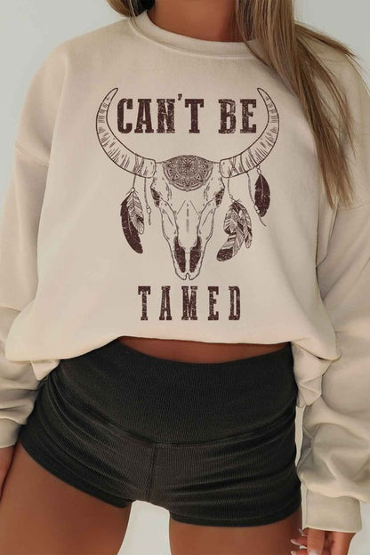 CANT BE TAMED CATTLE OVERSIZED SWEATSHIRT