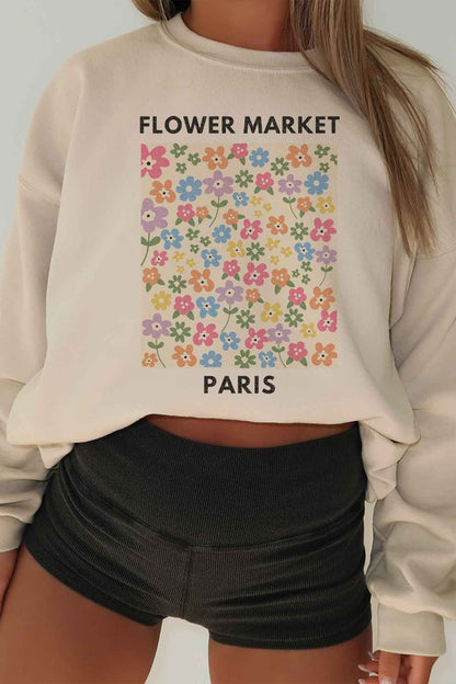 PARIS FLOWER MARKET OVERSIZED SWEATSHIRT