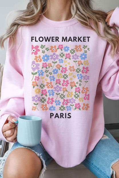 PARIS FLOWER MARKET OVERSIZED SWEATSHIRT