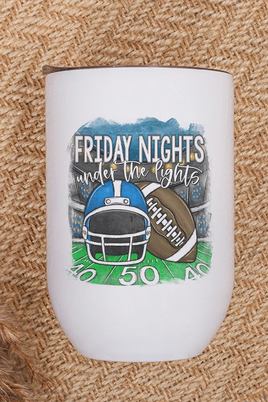 Fright Nights Under Lights Blue Helmet Wine Cup