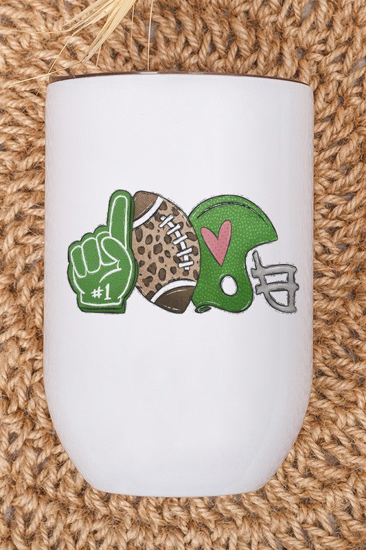 Number One Football Green Helmet Wine Cup