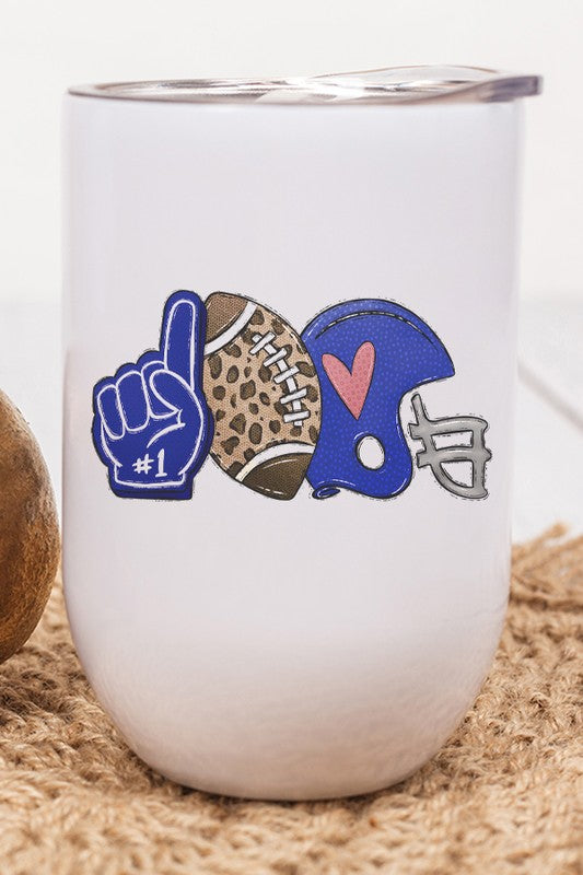 Number One Football Blue Helmet Wine Cup