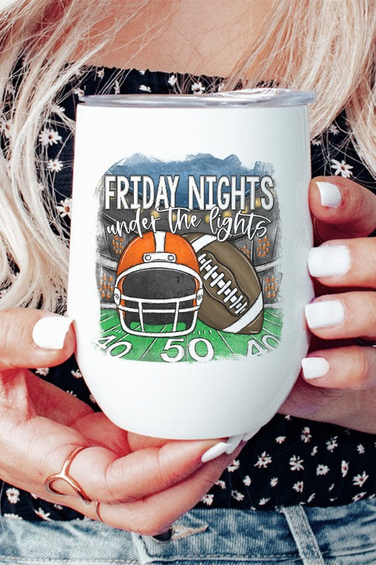 Fright Nights Under Lights Orange Helmet Wine Cup