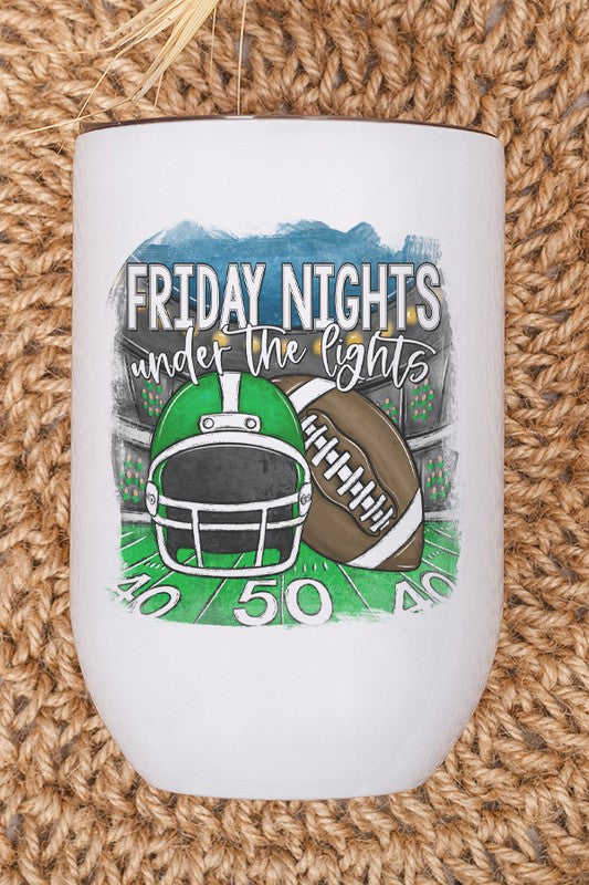 Fright Nights Under Lights Green Helmet Wine Cup