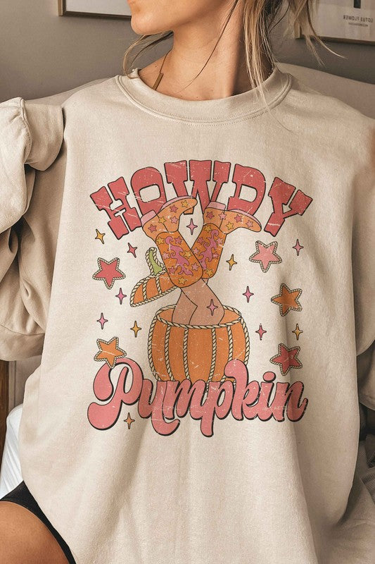 HOWDY PUMPKIN GRAPHIC SWEATSHIRT