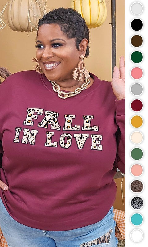 Soft Ideal Chenille Fall in Love Sweatshirt