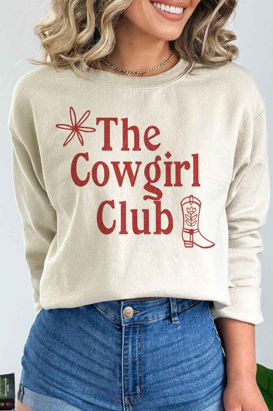 COWGIRL CLUB GRAPHIC SWEATSHIRT