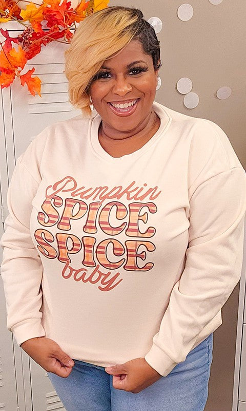 Pumpkin Spice Spice Baby Graphic Sweatshirt