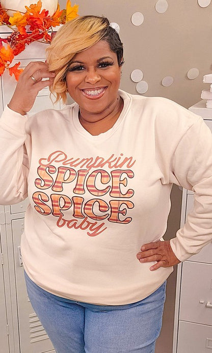 Pumpkin Spice Spice Baby Graphic Sweatshirt