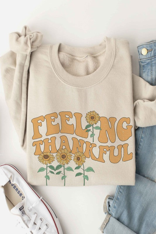 FEELING THANKFUL GRAPHIC SWEATSHIRT