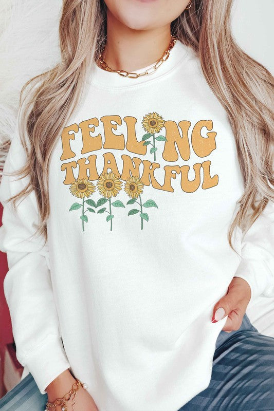 FEELING THANKFUL GRAPHIC SWEATSHIRT