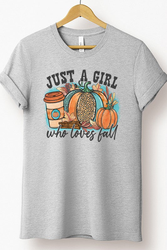 Colorful Just a Girl Who Loves Fall Tee