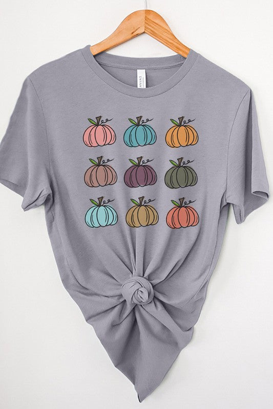 Fall Tee Multi Colored Pumpkin Stack Tee