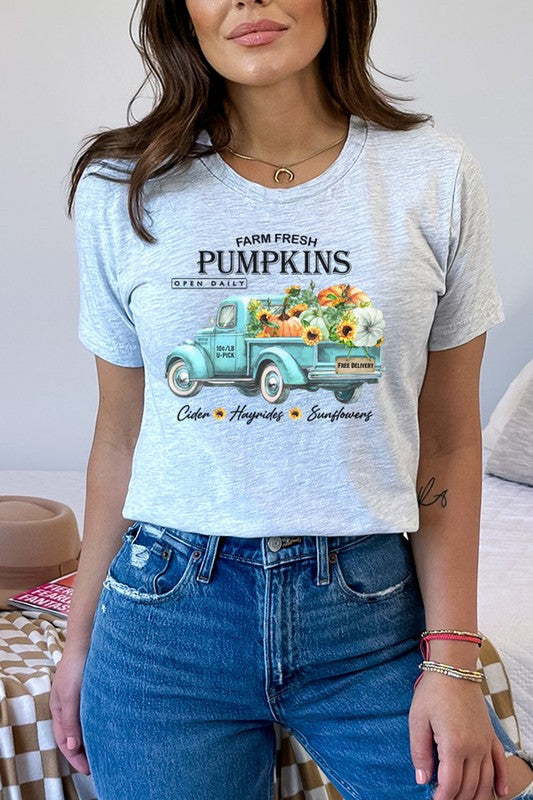 Farm Fresh Pumpkins Truck Fall Tee