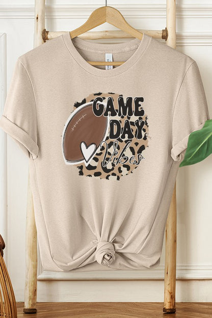 Leopard Game Day Vibes Football Tee