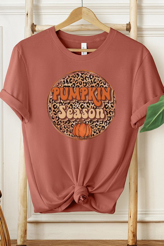 Leopard Pumpkin Season Circle Graphic Tee