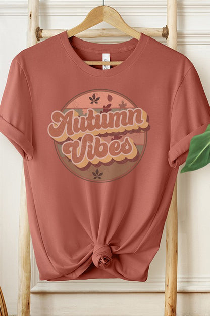 Fall Autumn Vibes Circle Graphic Tee