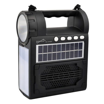 Supersonic Solar Power Speaker w FM Radio//Lantern